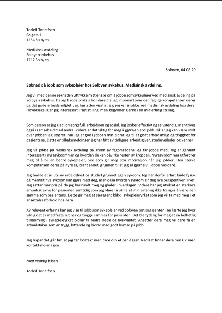 Eksempler P Jobbs knad 2024 CV Hjelpen